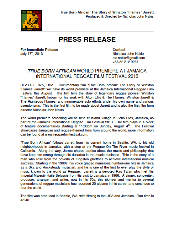 TBA World Premiere Press Release
